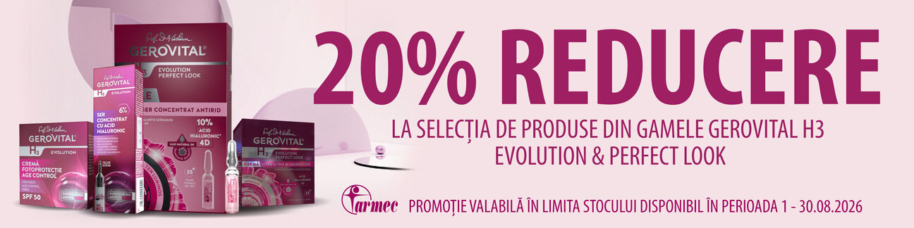 Promotie cu 20% reducere la Gerovital H3 Evolution
