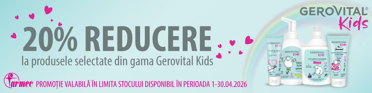 Promotie cu 20% reducere la Gerovital Kids