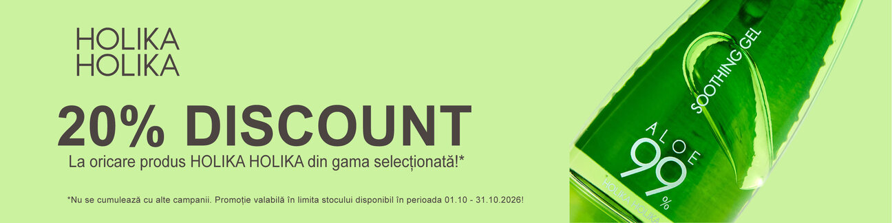 Promotie cu 20% reducere la Holika Holika