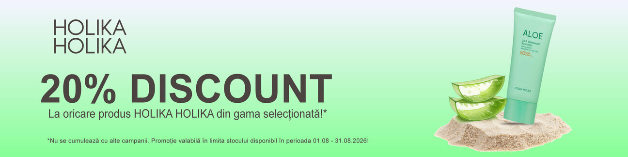 Promotie cu 20% reducere la Holika Holika