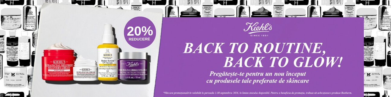 Promotie cu 20% reducere la Kiehls