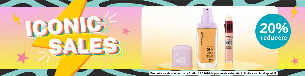 Promotie cu 20% reducere la Maybelline - Iconic Sales