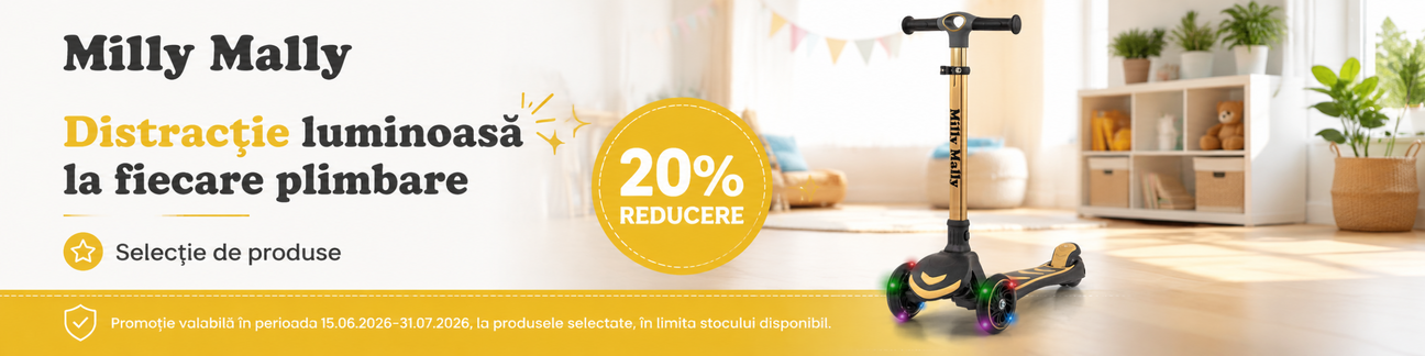 Promotie cu 20% reducere la Milly Mally Trotinete