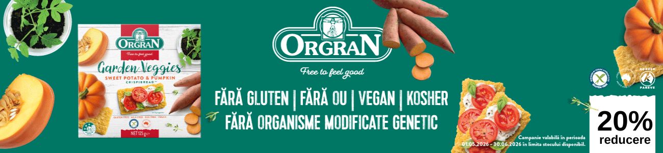Promotie cu 20% reducere la Orgran