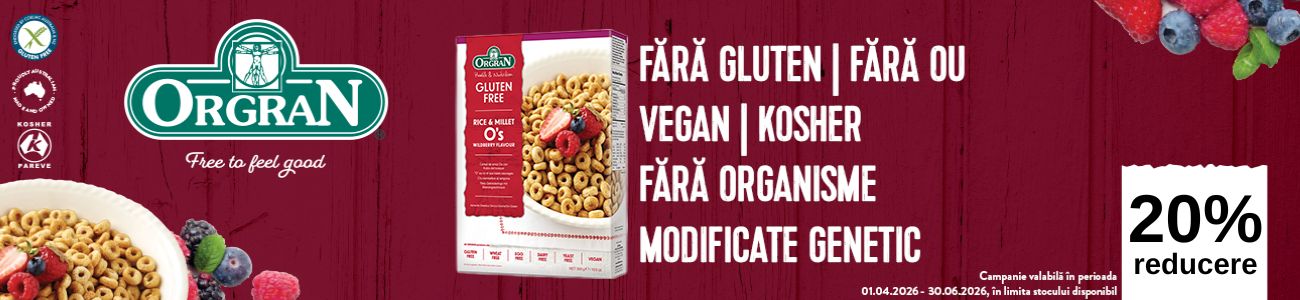 Promotie cu 20% reducere la Orgran