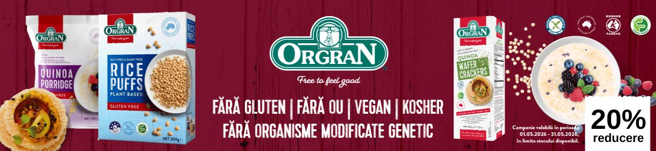 Promotie cu 20% reducere la Orgran