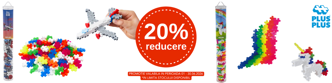 Promotie cu 20% reducere la Plus-Plus