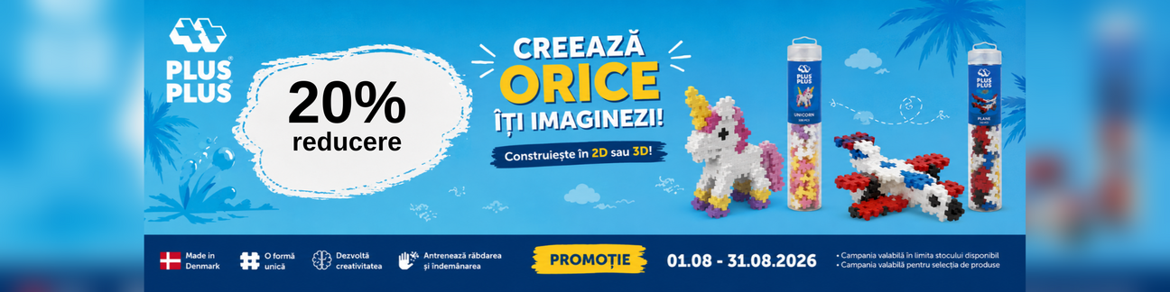 Promotie cu 20% reducere la Plus Plus