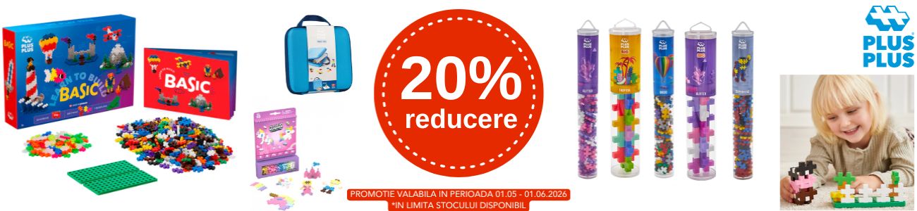 Promotie cu 20% reducere la Plus-Plus