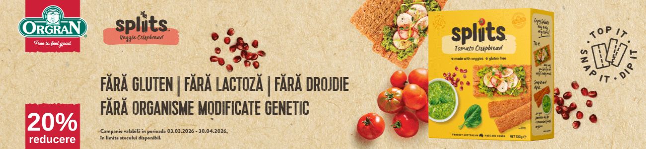Promotie cu 20% reducere la Spliits paine uscata cu rosii