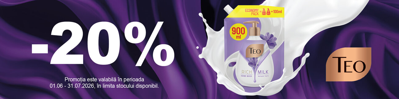 Promotie cu 20% reducere la Teo
