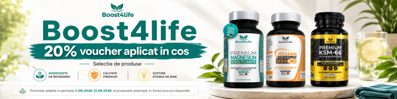 Promotie cu 20% voucher aplicat in cos la Boost4Life