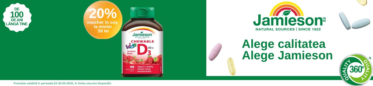 Promotie cu 20% voucher aplicat in cos la Jamieson