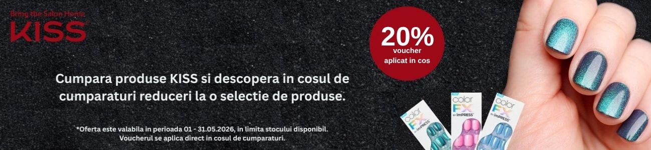 Promotie cu 20% Voucher aplicat in cos la Kiss