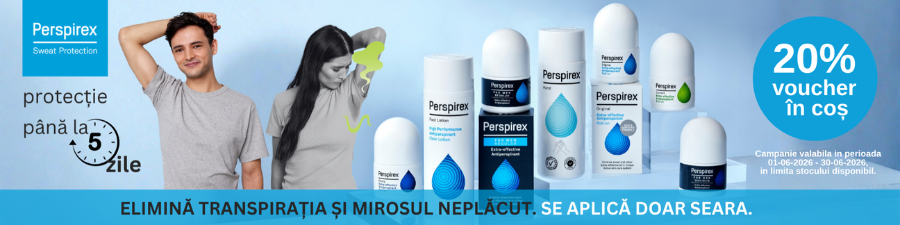 Promotie cu 20% voucher aplicat in cos la Perspirex
