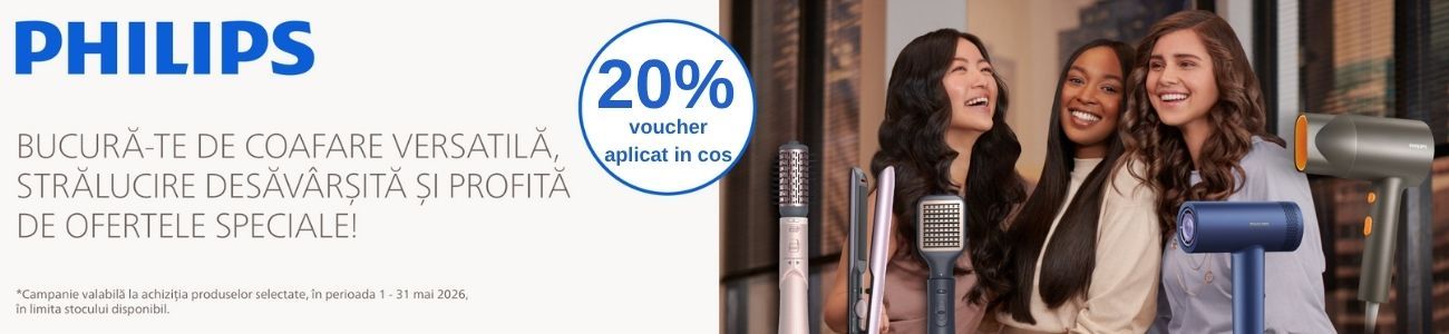 Promotie cu 20% voucher aplicat in cos la Philips Beauty