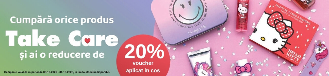 Promotie cu 20% voucher aplicat in cos la Take Care