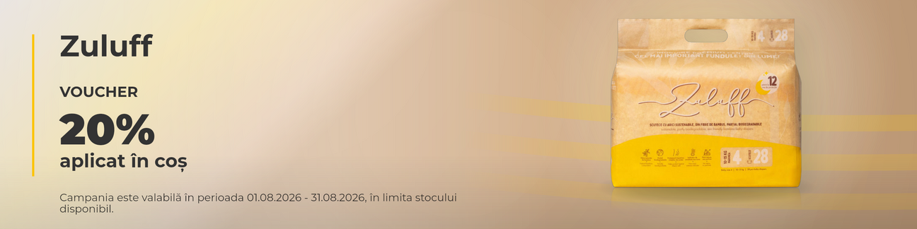 Promotie cu 20% voucher aplicat in cos la Zuluff