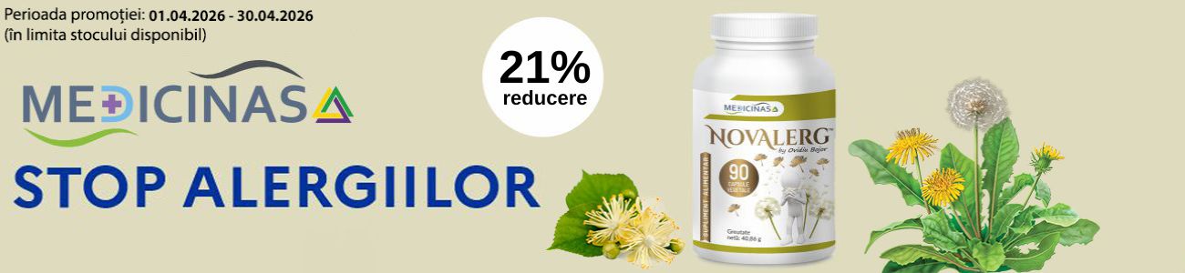 Promotie cu 21% reducere la Medicinas Novalerg