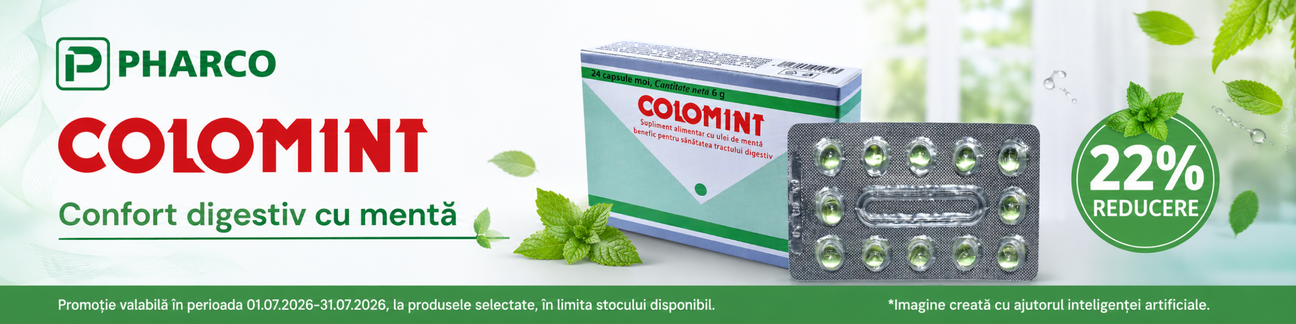 Promotie cu 22% reducere la Pharco Colomint