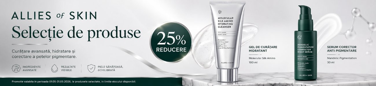 Promotie cu 25% reducere la Allies Of Skin