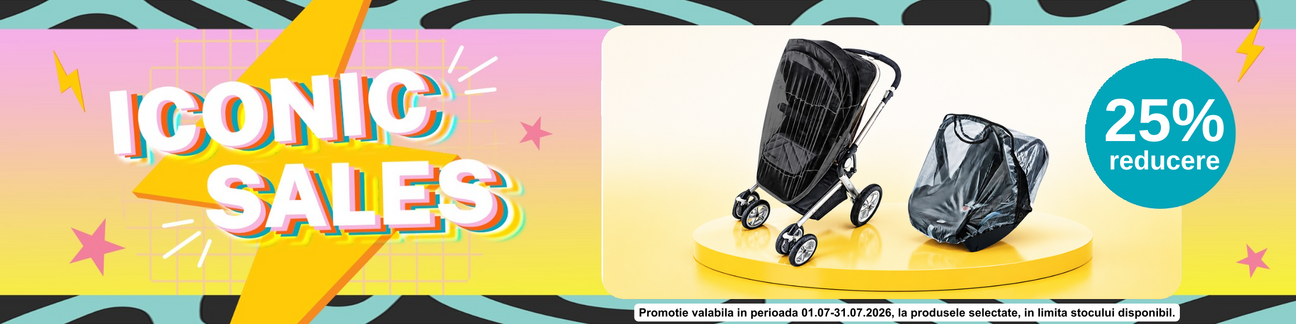 Promotie cu 25% reducere la BabyJem Plasa impotriva insectelor si Husa de ploaie - Iconic Sales
