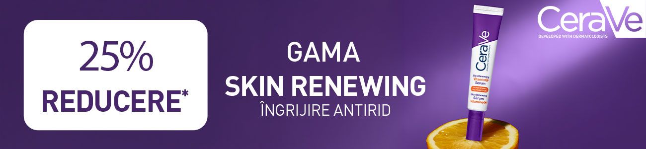 Promotie cu 25% reducere la Cerave Skin Renewing