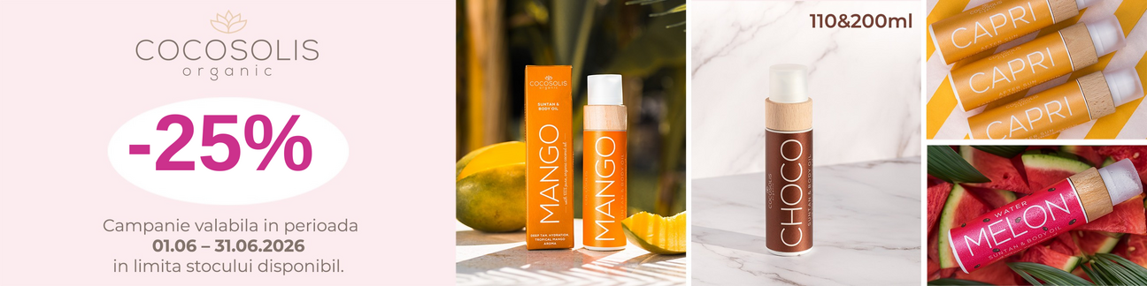 Promotie cu 25% reducere la Cocosolis