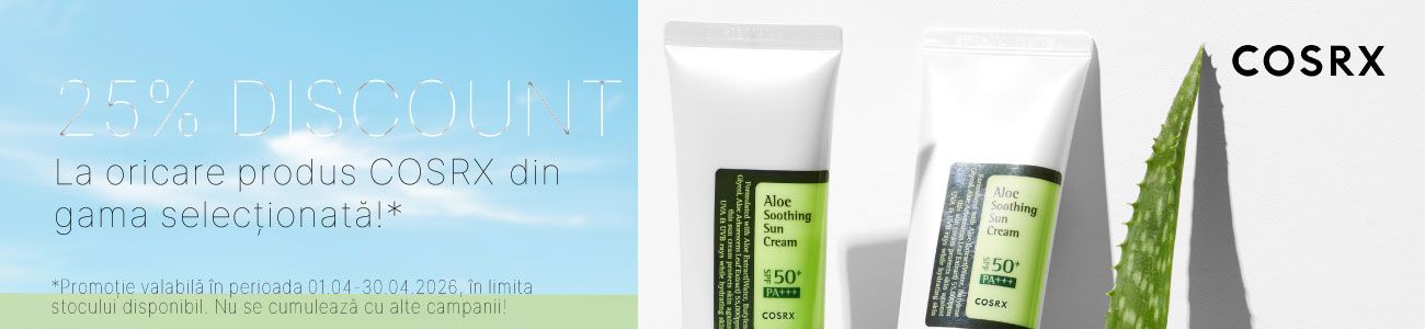 Promotie cu 25% reducere la Cosrx