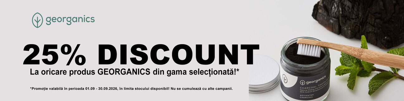 Promotie cu 25% reducere la Georganics