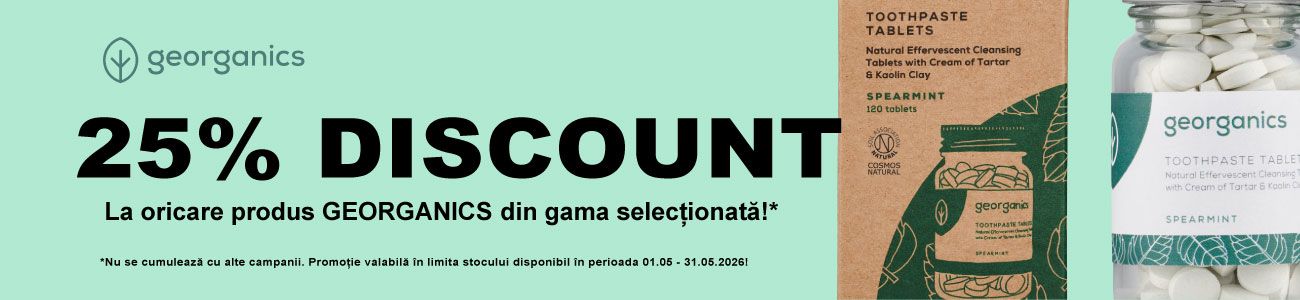 Promotie cu 25% reducere la Georganics