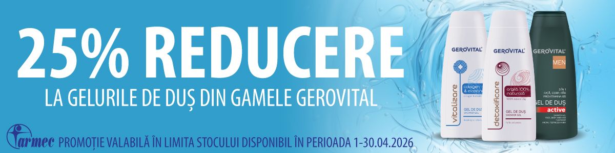 Promotie cu 25% reducere la Gerovital
