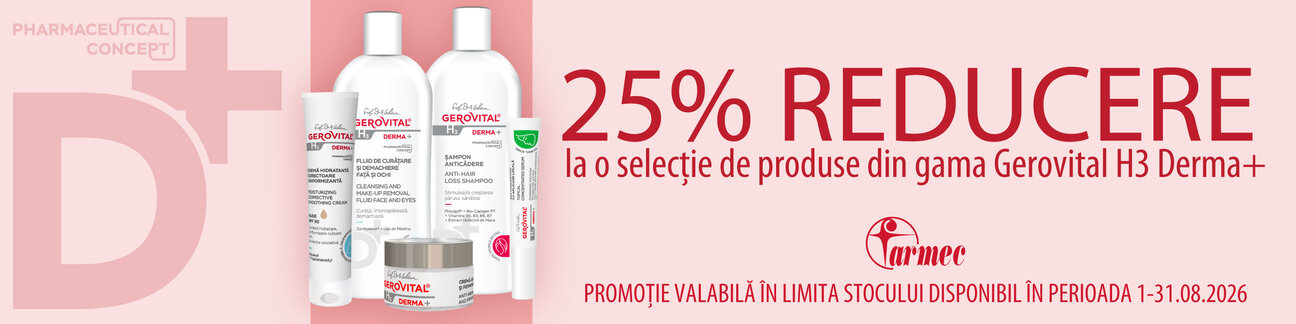 Promotie cu 25% reducere la Gerovital H3 Derma+
