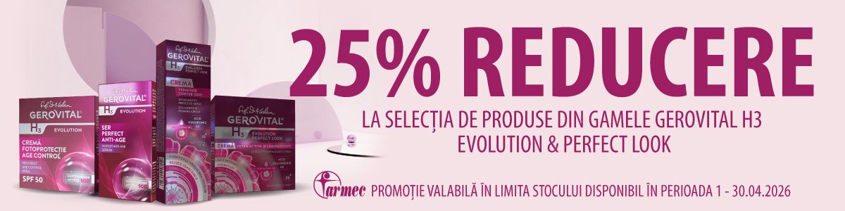 Promotie cu 25% reducere la Gerovital H3 Evolution