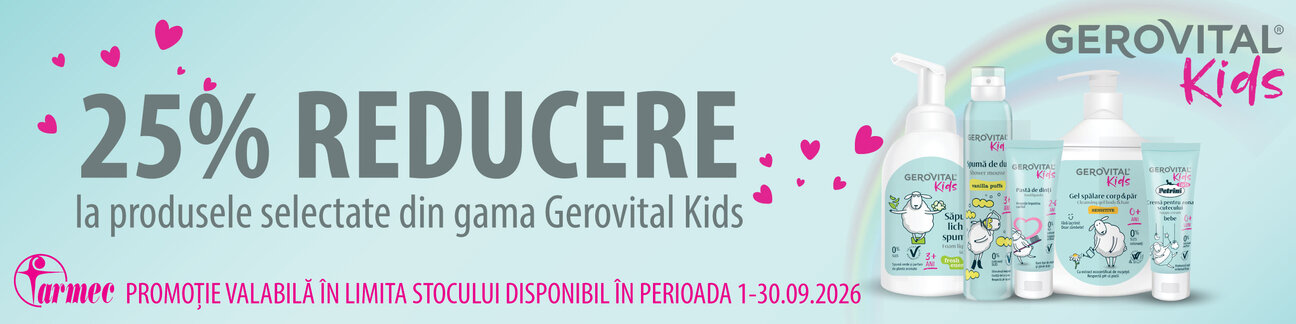 Promotie cu 25% reducere la Gerovital Kids