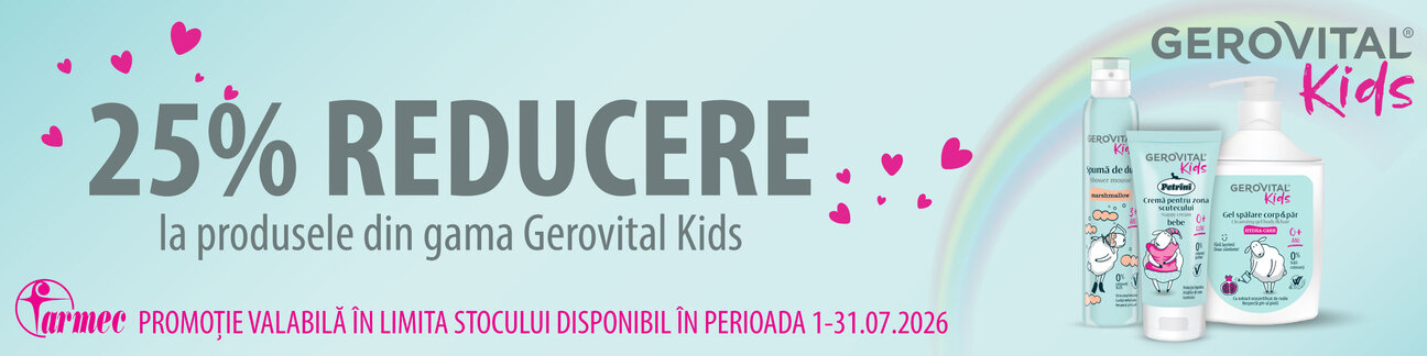 Promotie cu 25% reducere la Gerovital Kids