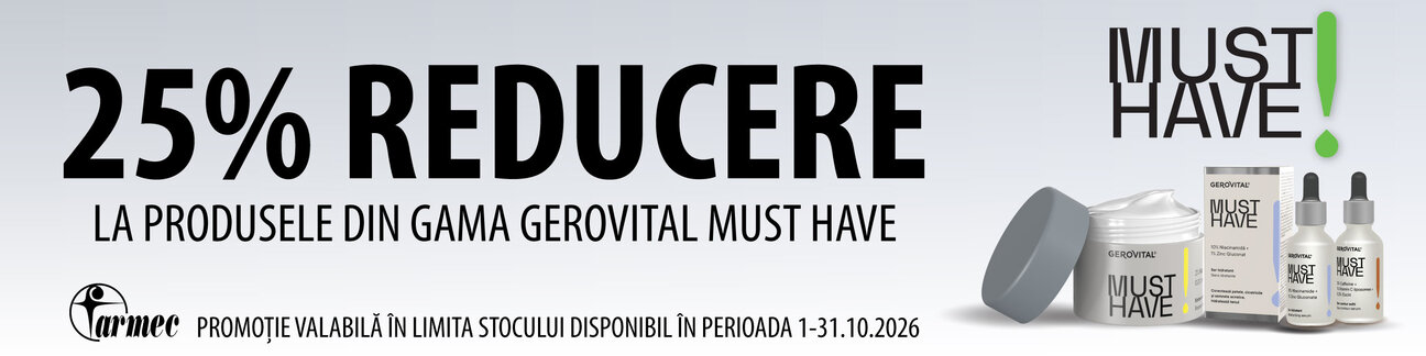 Promotie cu 25% reducere la Gerovital Must Have