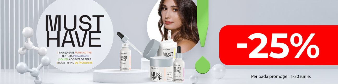 Promotie cu 25% reducere la Gerovital Must Have