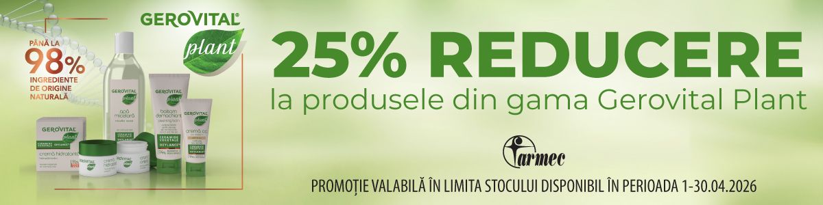 Promotie cu 25% reducere la Gerovital Plant