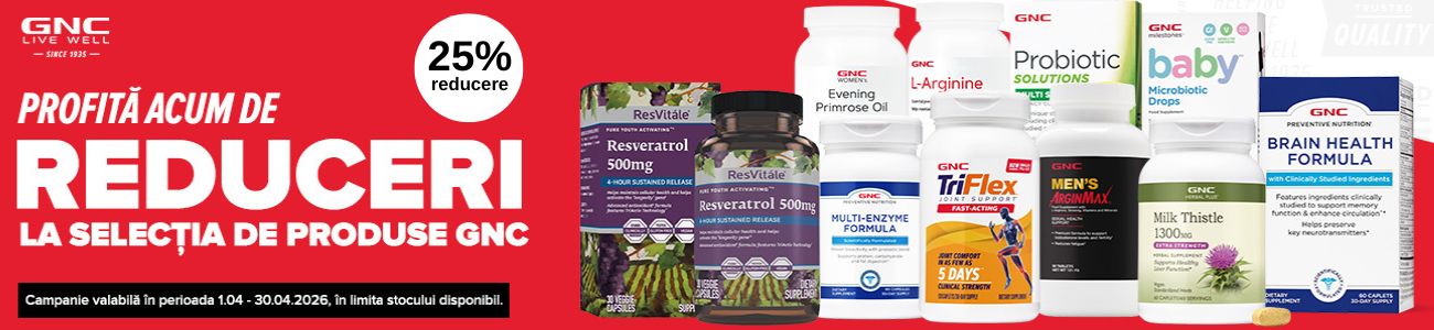 Promotie cu 25% reducere la Gnc