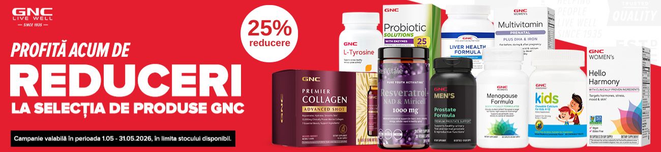 Promotie cu 25% reducere la Gnc