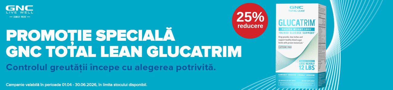 Promotie cu 25% reducere la GNC Glucatrim
