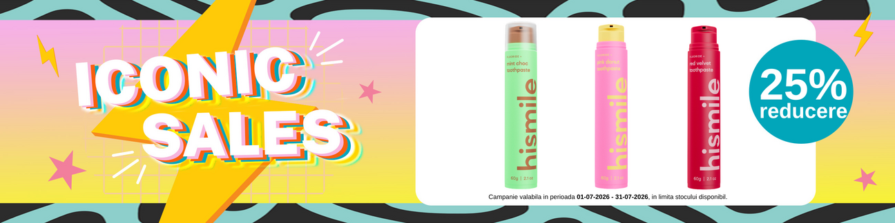 Promotie cu 25% reducere la Hismile - Iconic Sales