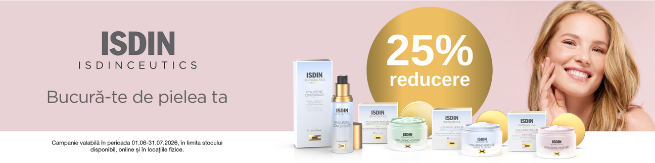Promotie cu 25% reducere la Isdin