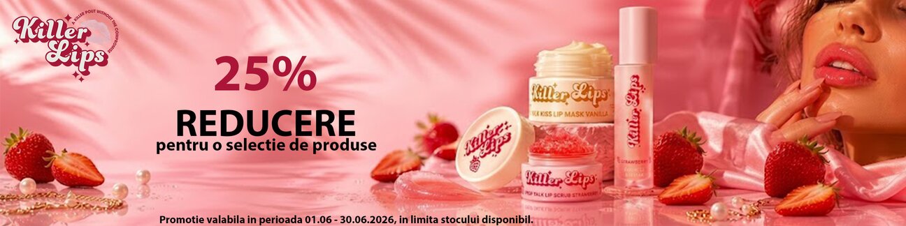 Promotie cu 25% reducere la Killer Lips