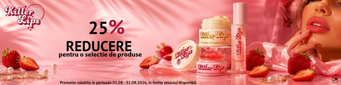Promotie cu 25% reducere la Killer Lips