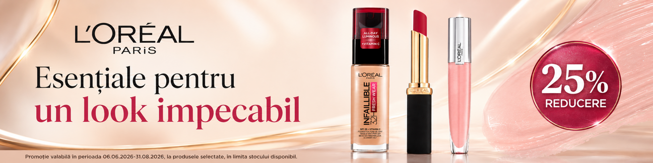 Promotie cu 25% reducere la L'Oreal Cosmetics