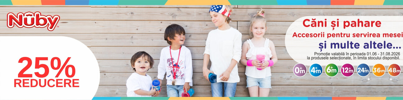 Promotie cu 25% reducere la Nuby