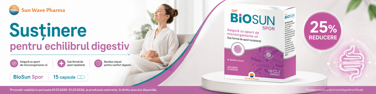 Promotie cu 25% reducere la Sun Wave Pharma Biosun Spor