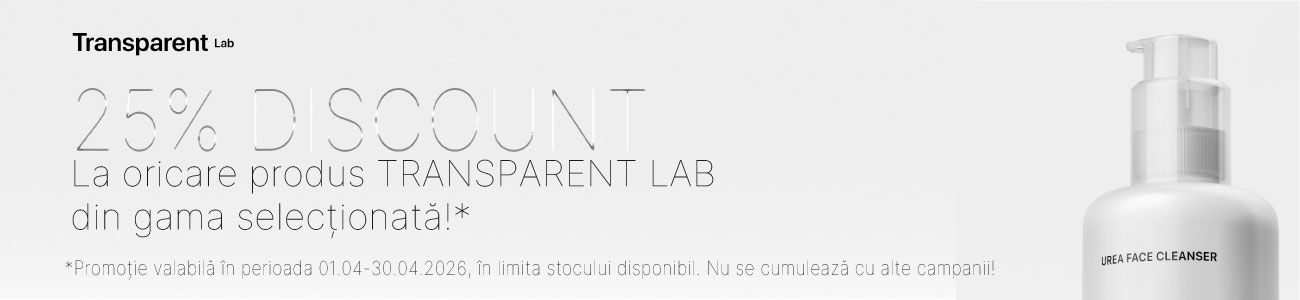 Promotie cu 25% reducere la Transparent Lab